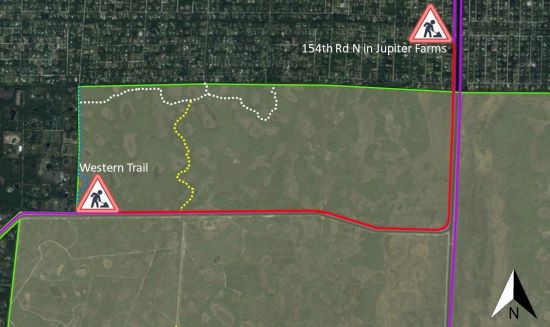 Map of Pantano Trail Closure