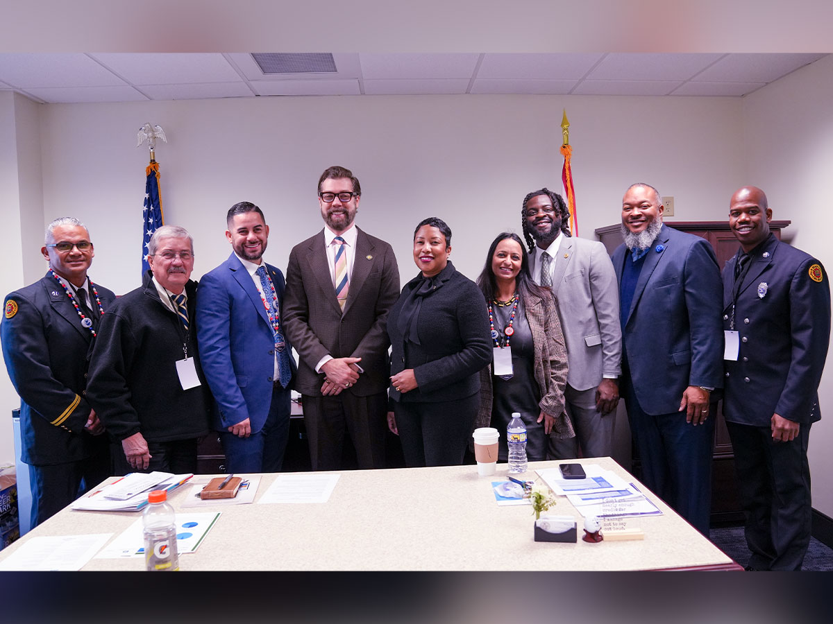PBC Firefighter Captain Efren Castillo, Juan Pagan of The Hispanic Chamber of Commerce of PBC, PBC Commissioner Joel G. Flores, Representative Rob Long, 15th Judicial Circuit State Attorney Alexcia Cox, PBC Criminal Justice Commission’s Taruna Malhotra, District 7’s Malcolm Sommons, Deputy County Administrator Johnathan Brown, Fire Rescue’s Darren Romelus.