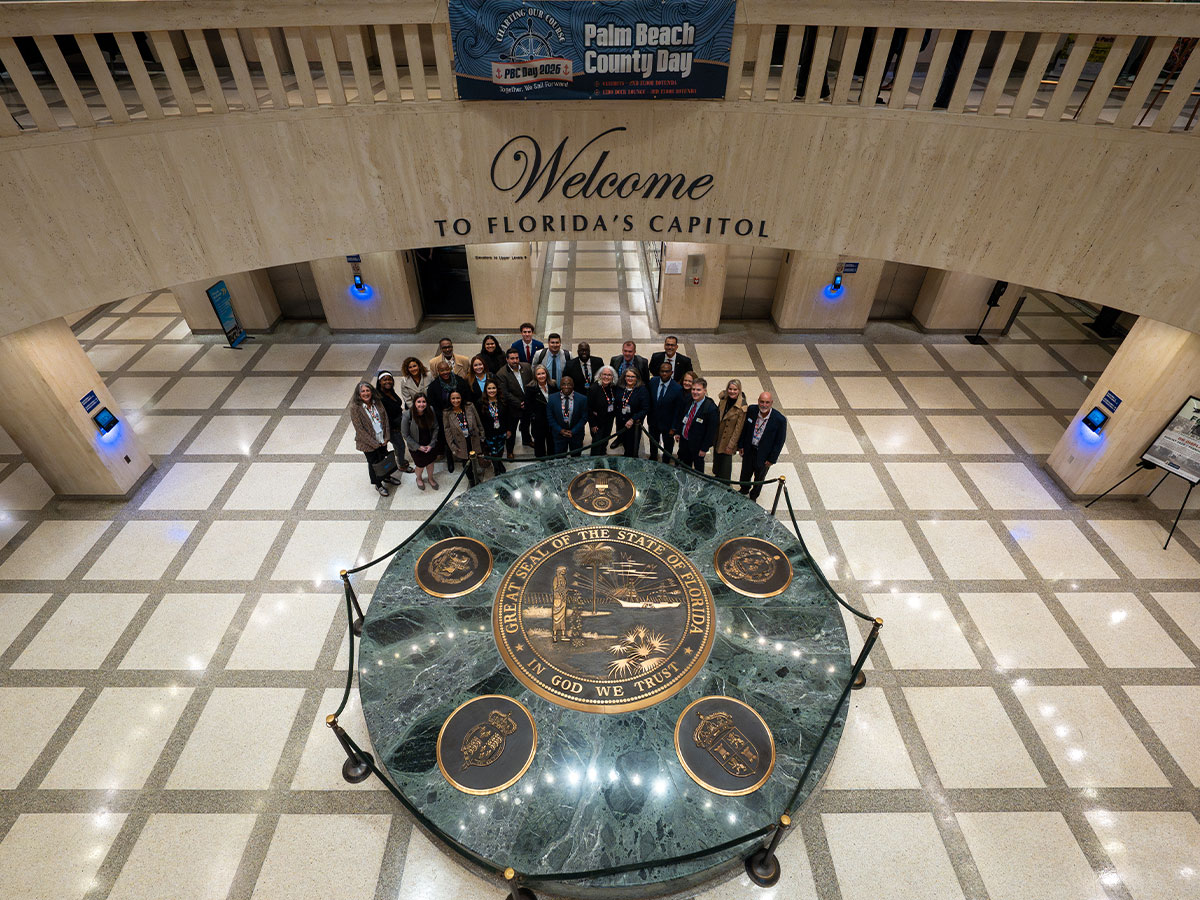 Palm Beach County Day attendees in the Capitol Rotunda.